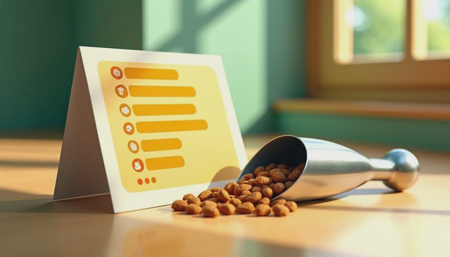 Visual context for first five ingredients dog food