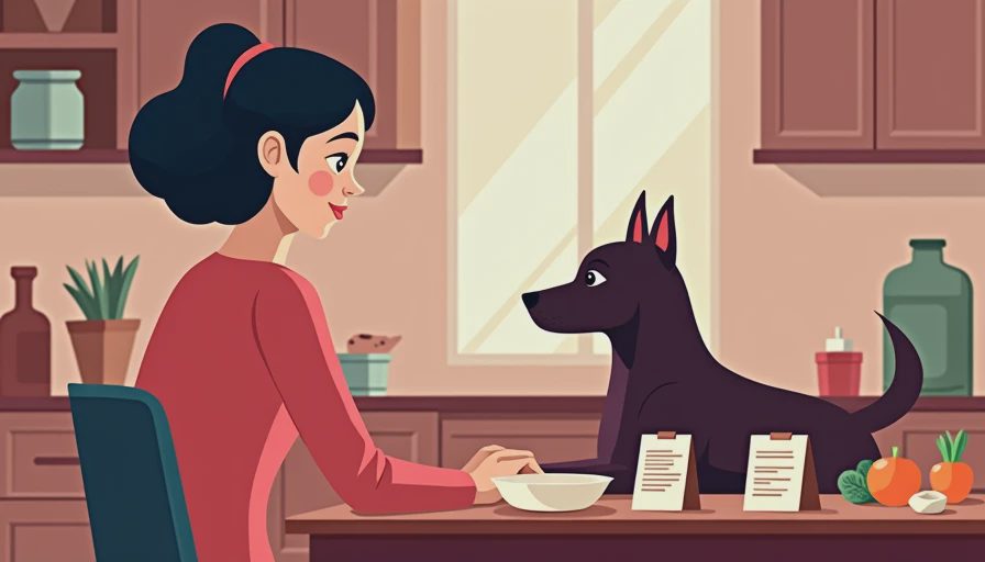 Illustration for ancestral diet dogs