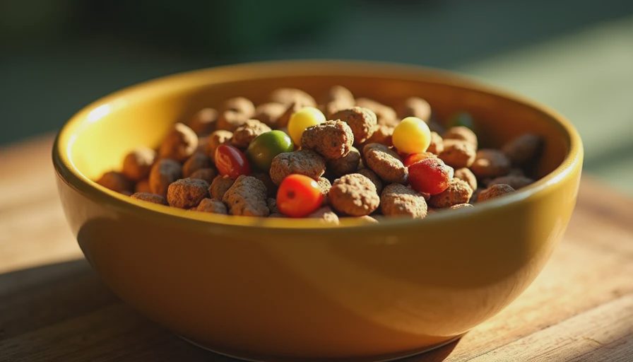 Visual context for organic dog food